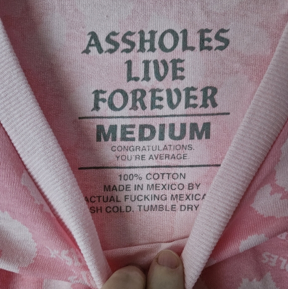 NWOT Assholes Live Forever Tee Medium - Picture 3 of 3